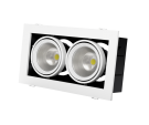 Карданный светодиодный светильник Grazioso 2 LED 2*30 N (4500К белый, прозрачный рассеиватель, корпус серый)