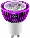 Светодиодная лампа GU10V 3LEDx1W фиолетовый корпус