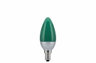 28027 Лампа LED Свеча 0,2W E14 зелен.