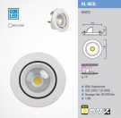  HL693L 10W 6500K 220-240V Белый светодиодный светильник  LED