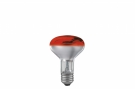 25061 Лампа R80 рефлект., красная-прозрачн. E27, 60W    