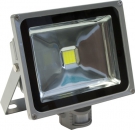 Светодиодный прожектор DIS 232 с датчиком движения квадрат 1LED/30W-белый 230V серый (IP65)