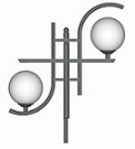 Опора МЕРКУРИЙ КБ-71-ОШ-01-002 для уличного светильника типа ШАР для двух шаров