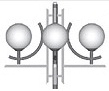 Опора САТУРН КБ-71-ОШ-06-003 для уличного светильника типа ШАР для четырех шаров