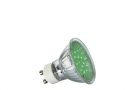 28009 Лампа рефлекторная светодиодная LED, зеленый 1W GU 10   